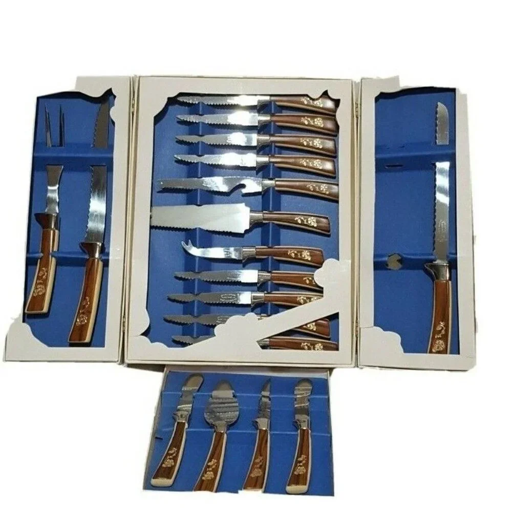 Sheffield‎ English Blades 18 Piece Golden Prestige Cutlery Set Solid Stainless